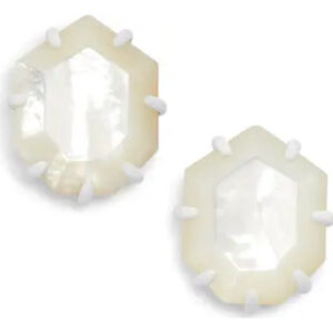 Kendra Scott Iridescent White Morgan Stud Earrings 1747